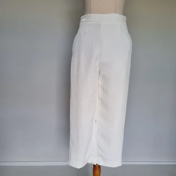 Kookai Oyster White High Rise Straight Leg Pants Size 36 - Picture 2 of 9